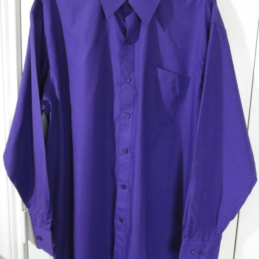 NEW Daniel Ellissa Men's Purple Dress Shirt, 17-1/2 (34/35)